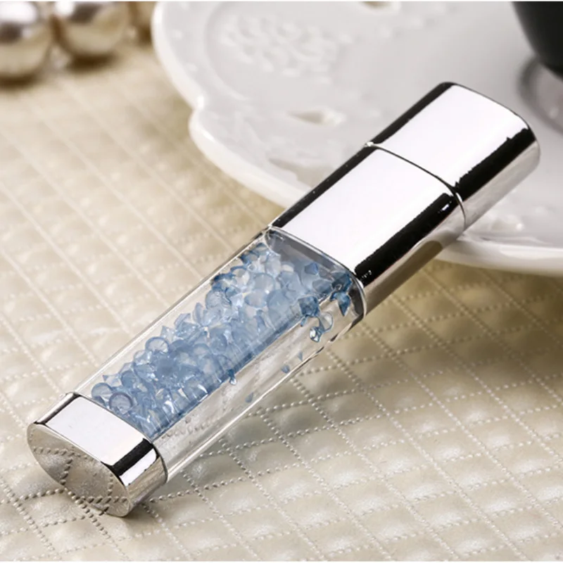 Дешевый Логотип Новый кристаллические элементы usb накопитель USB flash 2,0 memory stick U диск флешки 4 GB 8 GB 16 GB 32 GB Рождественский подарок