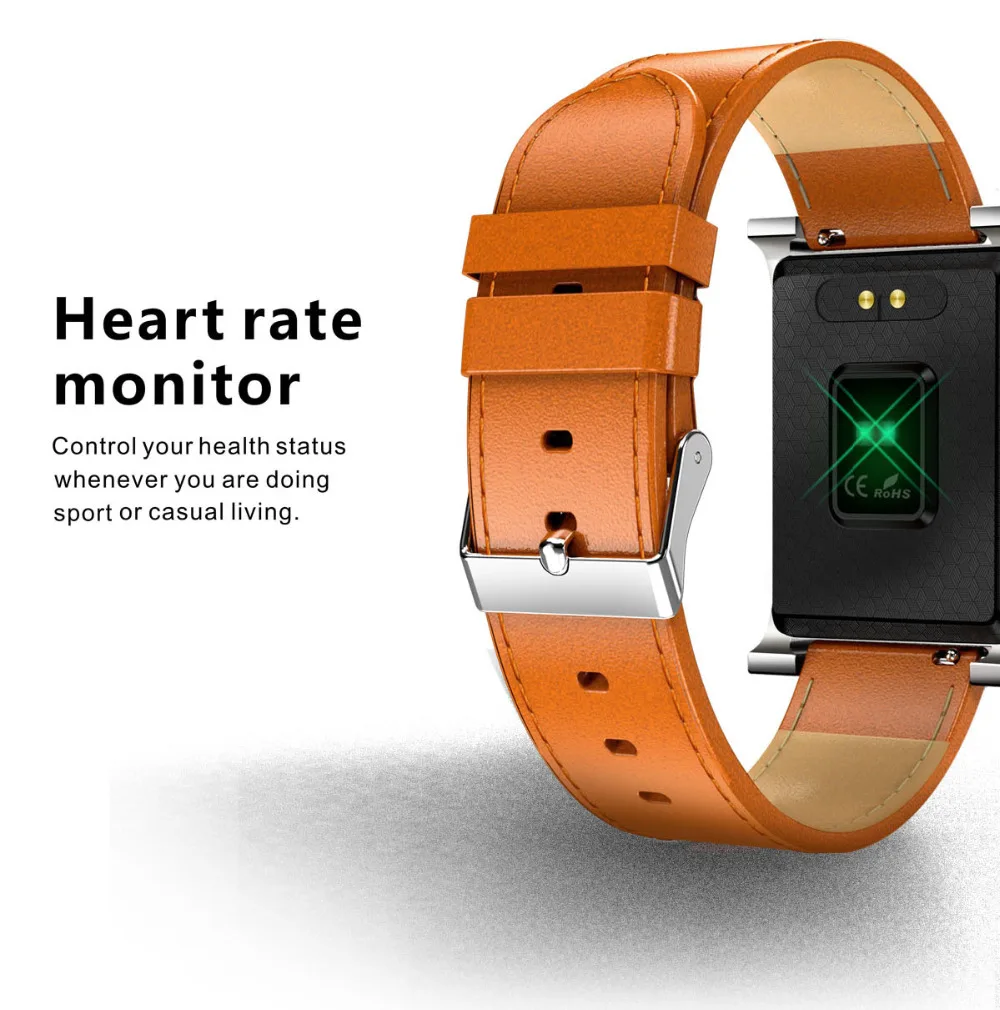 Модные Смарт-часы кожаный ремешок с сердечным ритмом кровяное давление спортивный фитнес-трекер для мужчин и женщин умные часы для iOS Android