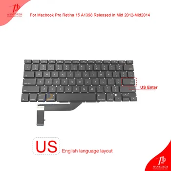 

Original new Laptop Built-in keyboard for the 15" MacBook Pro Retina A1398 released in 2013-2015 US English replacement