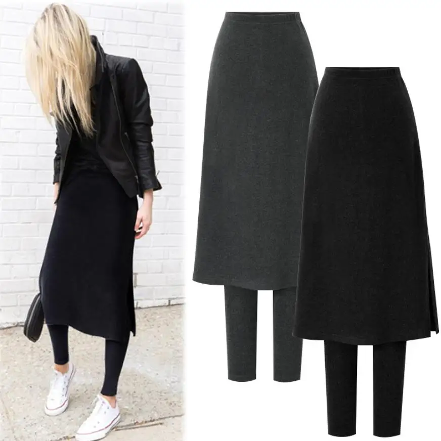 m-6xl-new-fashion-women-autumn-winter-warm-leggings-thick-velvet-fake-two-pieces-leggins-skirt-pants