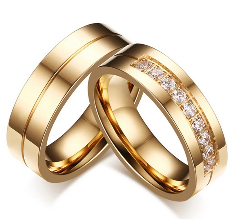  New  Couple gold  old Engagement  Ring  Jewelry Lovers Rings  