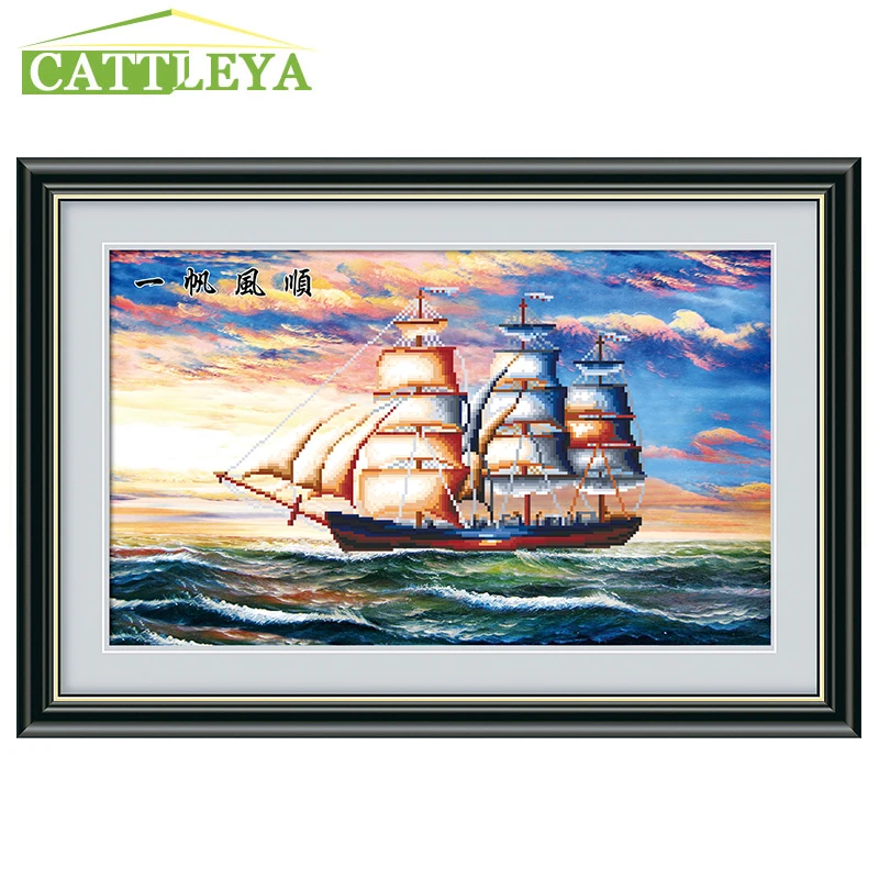 

5D DIY Diamond Painting Scenery cross stitch sailing boat landscape Mosaic Pattern Hobbies and Crafts Home Decor Gifts