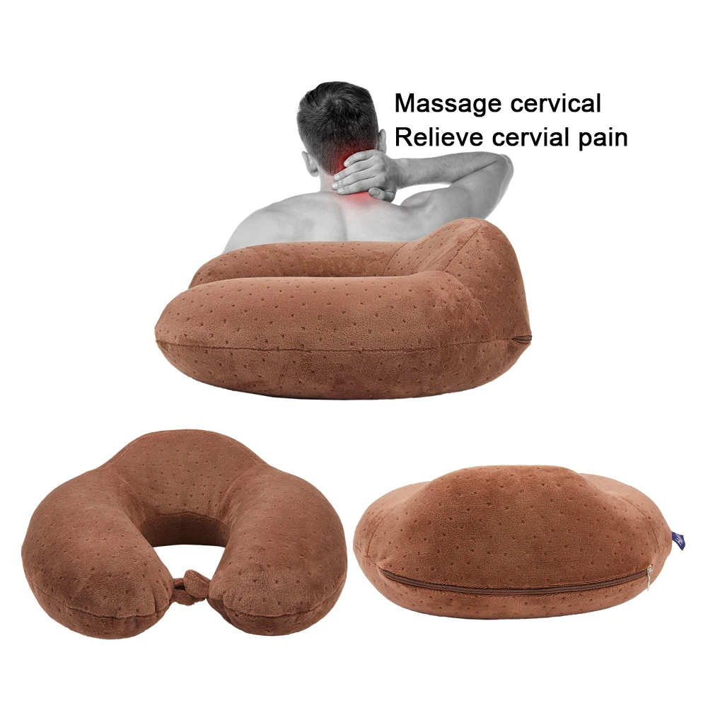 Мягкая u-образная Memory Foam Шейная подушка для путешествий медленный отскок памяти хлопковые подушки для поддержки шеи подголовник для