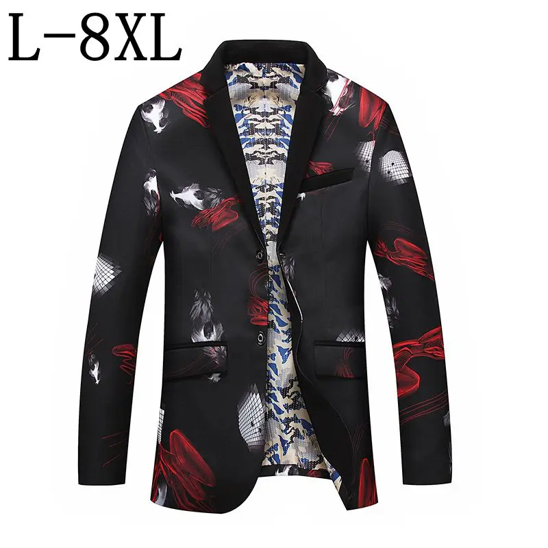 Мужской блейзер с длинным рукавом размеры до 6XL 7XL 8XL | Мужская одежда