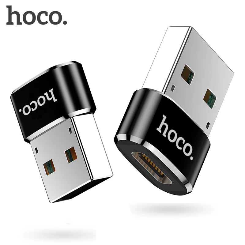 Беспроводное зарядное устройство HOCO USB OTG адаптер Тип usb-C Female to USB Мужской конвертер Тип Кабеля C до USB конвертер для автомобильного компьютера Зарядное устройство телефон планшет