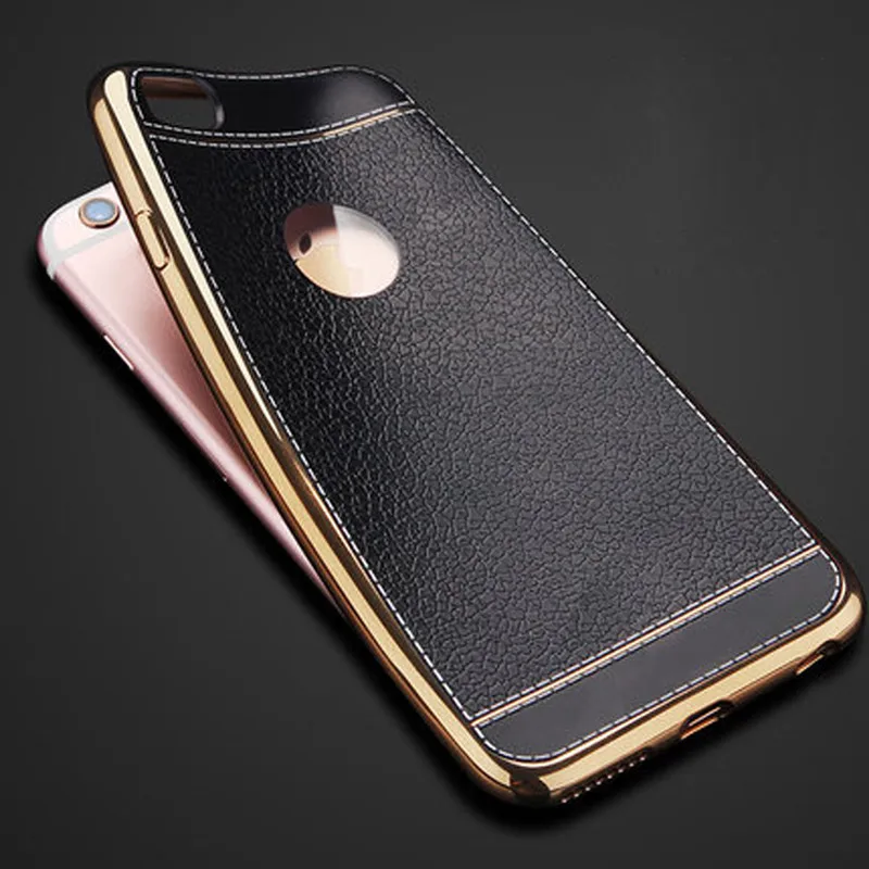 Роскошный чехол с зернистой текстурой личи из ТПУ и силикона для iphone 7 6 6s plus 5|mobile