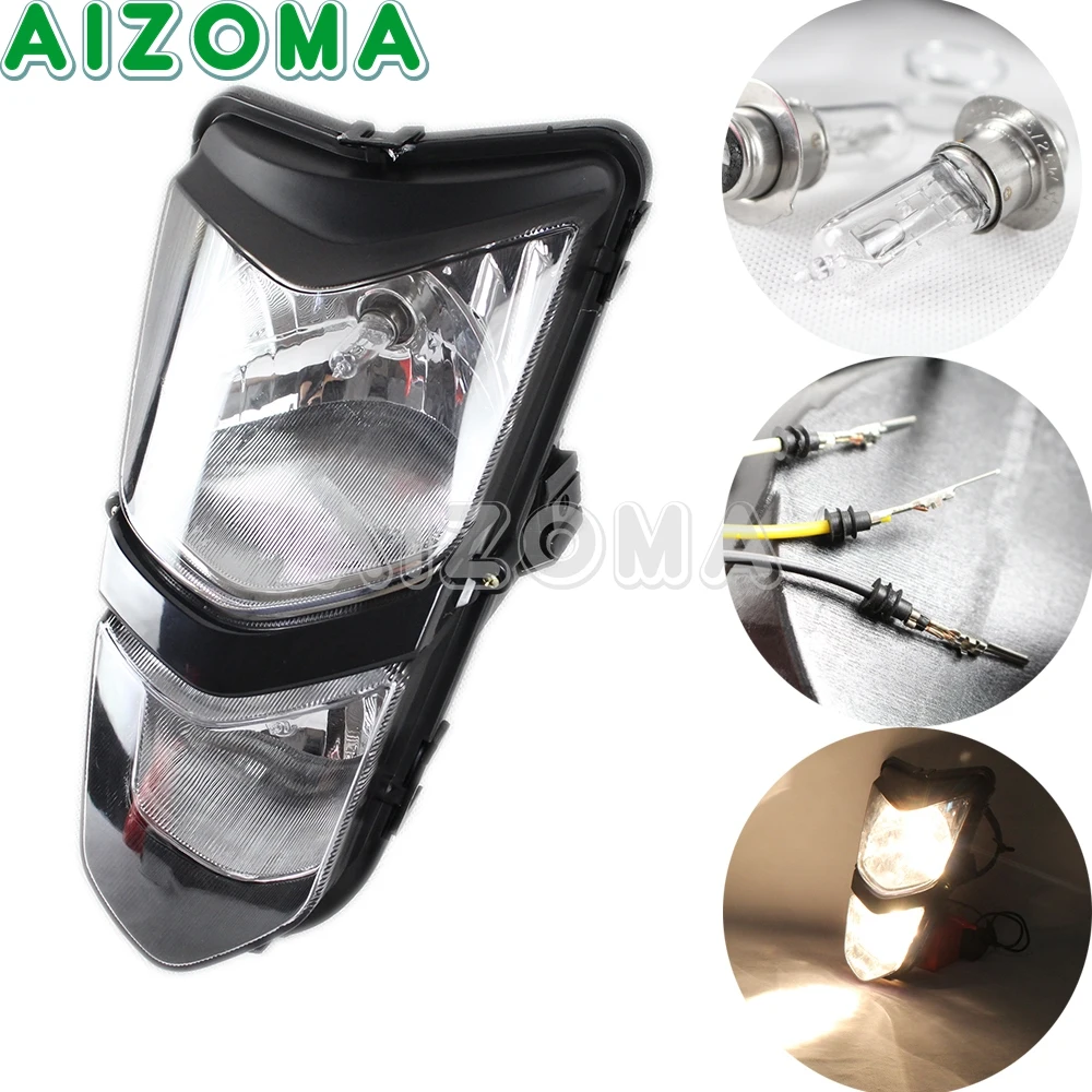 

OEM Head Light For 2003-2008 Suzuki QUADSPORT LTZ400/LTZ400Z ATV Headlight Assembly Black 12V/25W Filaments Bulb Headlamp