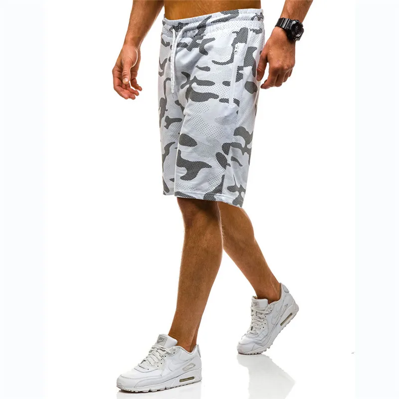 HuLooXuJi мужские камуфляжные шорты в стиле милитари Стиль повседневные летние пляжные шорты новая мода эластичная талия короткие брюки
