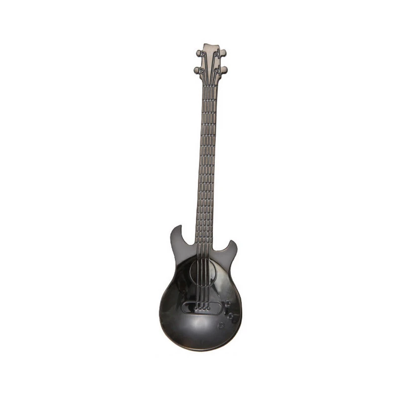 Mixing Scoop Tea Cold Drink Spoon Multipurpose Rainbow Guitar Shape Coffee Creative Spoons Stainless Steel For Drinkware