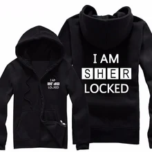 [Xhtwcy] Мужские толстовки флис мет толстовка на молнии утолщение комедий sherlocked одежда с капюшоном толстовки для мужчин человек мальчиков