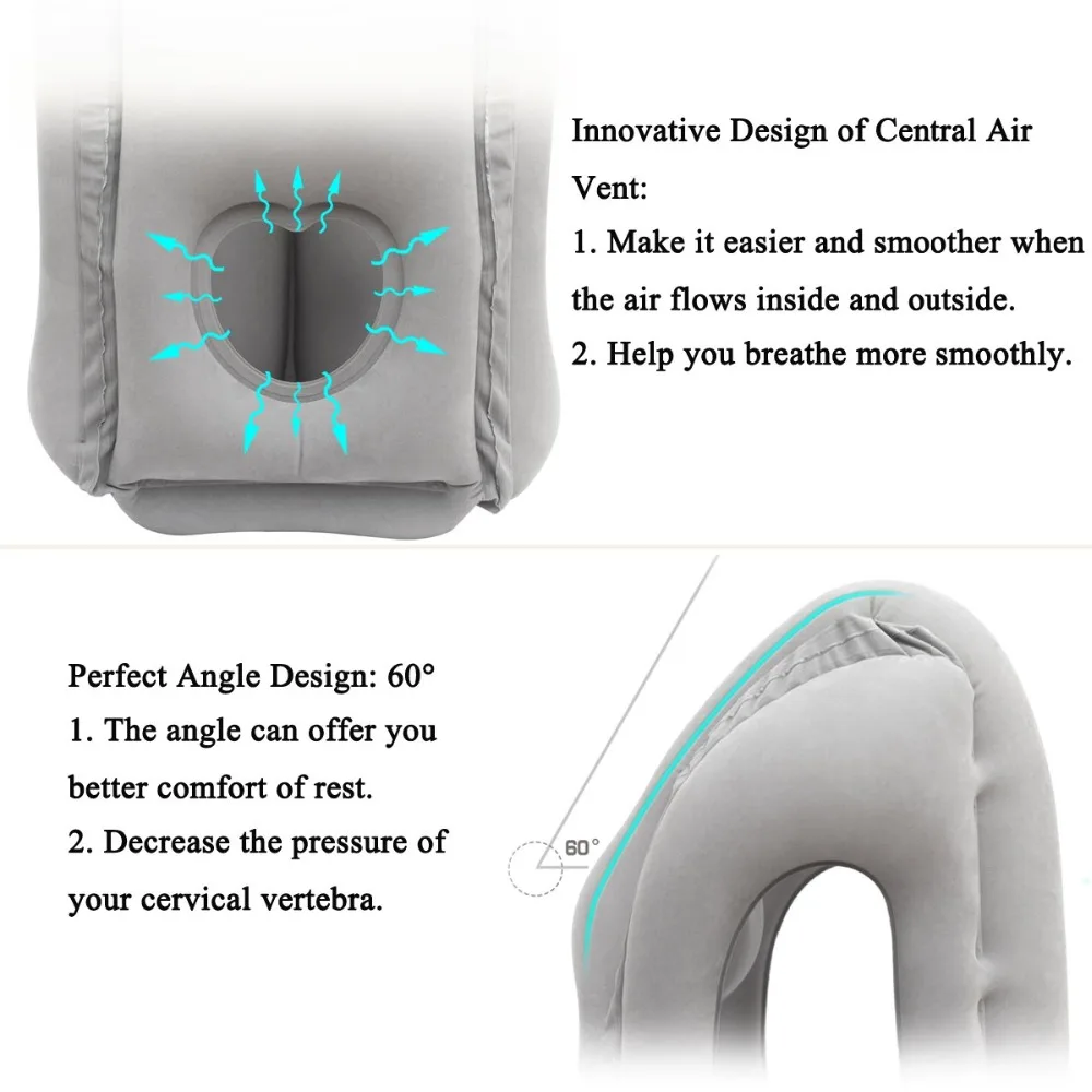 Slingifts,, надувная подушка для путешествий, воздушная подушка, фронтальная Подушка для сна, для самолета, для автомобиля, мягкая подушка для путешествий, складная подушка для шеи