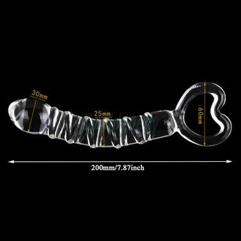 Glass Dildo Sex Pyrex Crystal Dildo Glass Sex Toys for Woman Anal Toys Adult Crystal Female 3