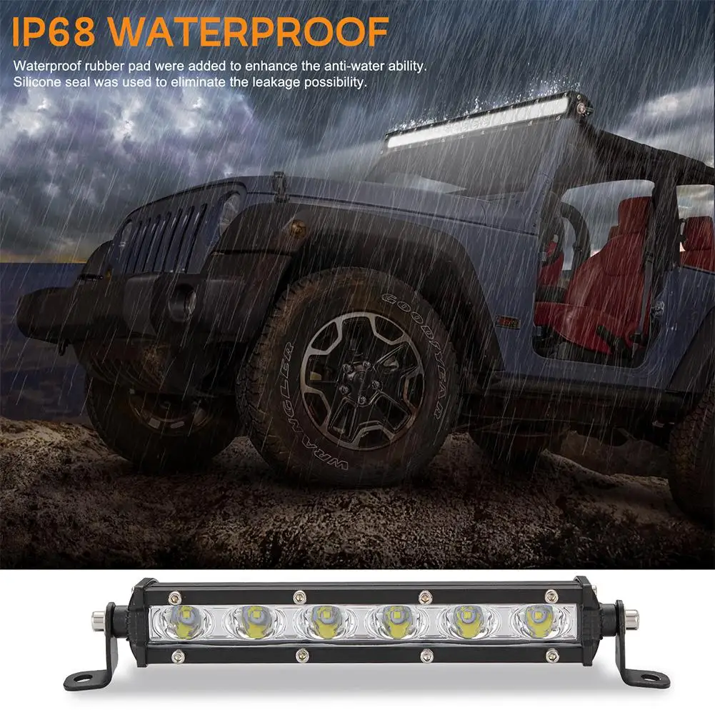 SUV Led Light Bar 18 Вт Супер тонкая Рабочая Сеть дневного света для мотоцикла Трактор Лодка внедорожный грузовик 12 В 24 В r20