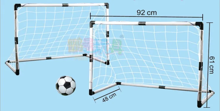92 см Детские съемные футбольные ворота пластиковая сетка для футбольных ворот Детская Спортивная игрушка для игр на открытом воздухе с мячом и насосом