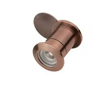 Red Copper Color Высокое Качество Латунные Серьги из высококачественного гипоаллергенного сплава с Противоугонная Дверь Зеркало Обложка с видимой опал дверной глазок, дверной глазок легко устанавливается - Цвет: Red Copper Color