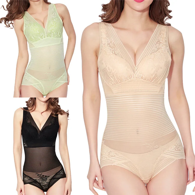 Women Thin No Traces  With Abdomen And Waist Body-Shaping Girdles Corsets Casual Lingerie Sleepwear Underwear  Set #4A22 (1)