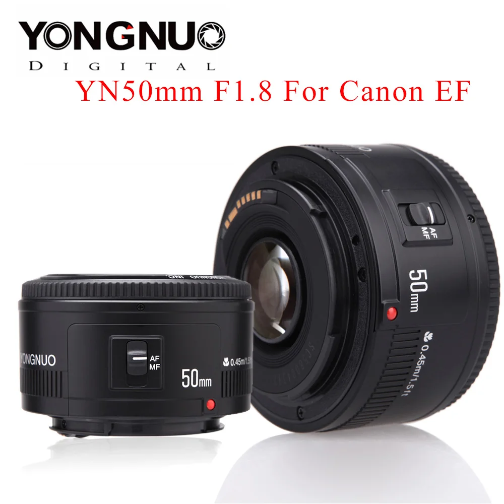 Светодиодная лампа для видеосъемки Yongnuo YN35mm F2.0 объектив с фиксированным фокусным расстоянием для Canon 600d 60d 5DII 5D 500D 400D 650D 600D 450D YN50mm f1.8 объектив для цифровой однообъективной зеркальной камеры Canon EOS 60D 70D 5D2 5D3 600D