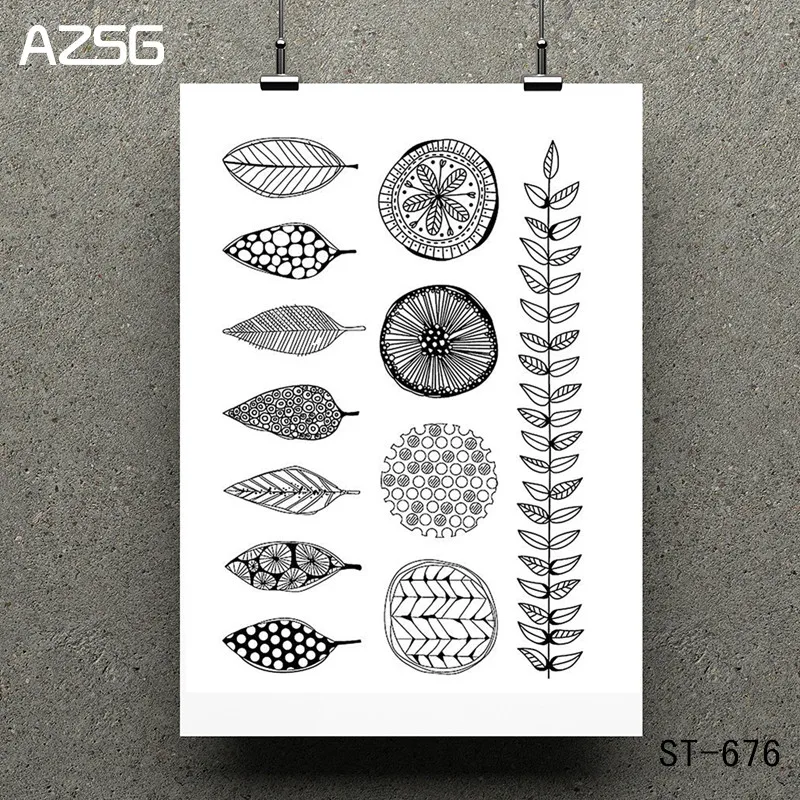 

Leaves and flowers Clear Stamp for Scrapbooking Rubber Stamp Seal Paper Craft Clear Stamps Card Making