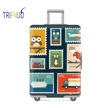 

TRIPNUO Stamp Elastic Thickest Luggage Suitcase Protective Cover for19-32 Inch Protect Dust Bag Case Cartoon Travel Cover