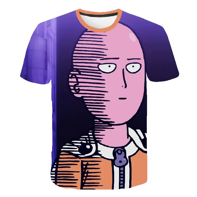 One Punch Man Saitama Sensei, японское аниме, 3D забавная футболка, летняя повседневная футболка с круглым вырезом для мужчин и женщин, одежда с коротким рукавом