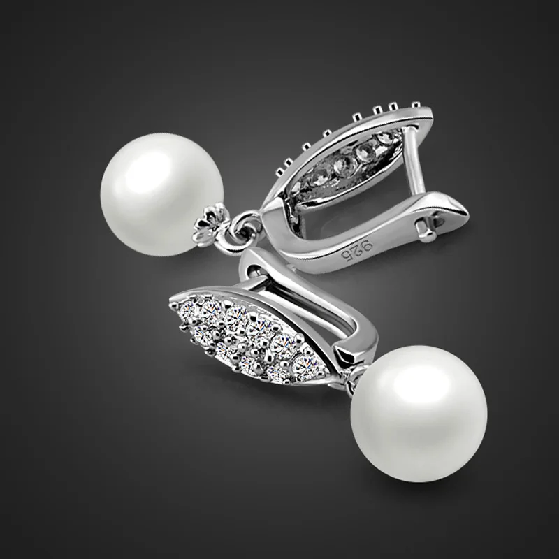 

Серьги-гвоздики женские из серебра 925 пробы с жемчугом