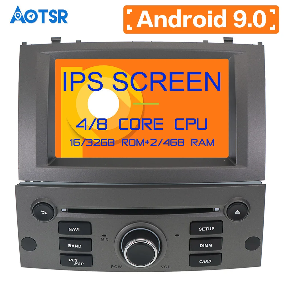 

Newest Android 9.0 Car CD DVD player GPS Navigation For Peugeot 407 2004-2010 GPS navigation headunit multimedia player radio