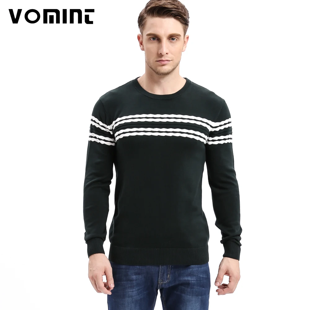 Vomint 2017 Men's Knitted Sweater Patterns Striped thick