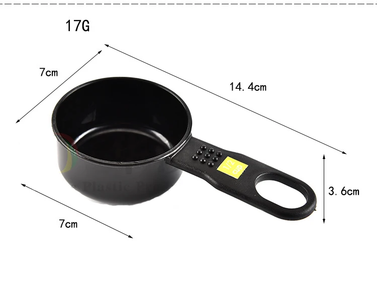 8 шт./компл. черный PP Материал мерный стаканчик Кухня измерительный инструмент наборы для выпечки сахар Кофе приправа Миксер для сухого молока ложки совок