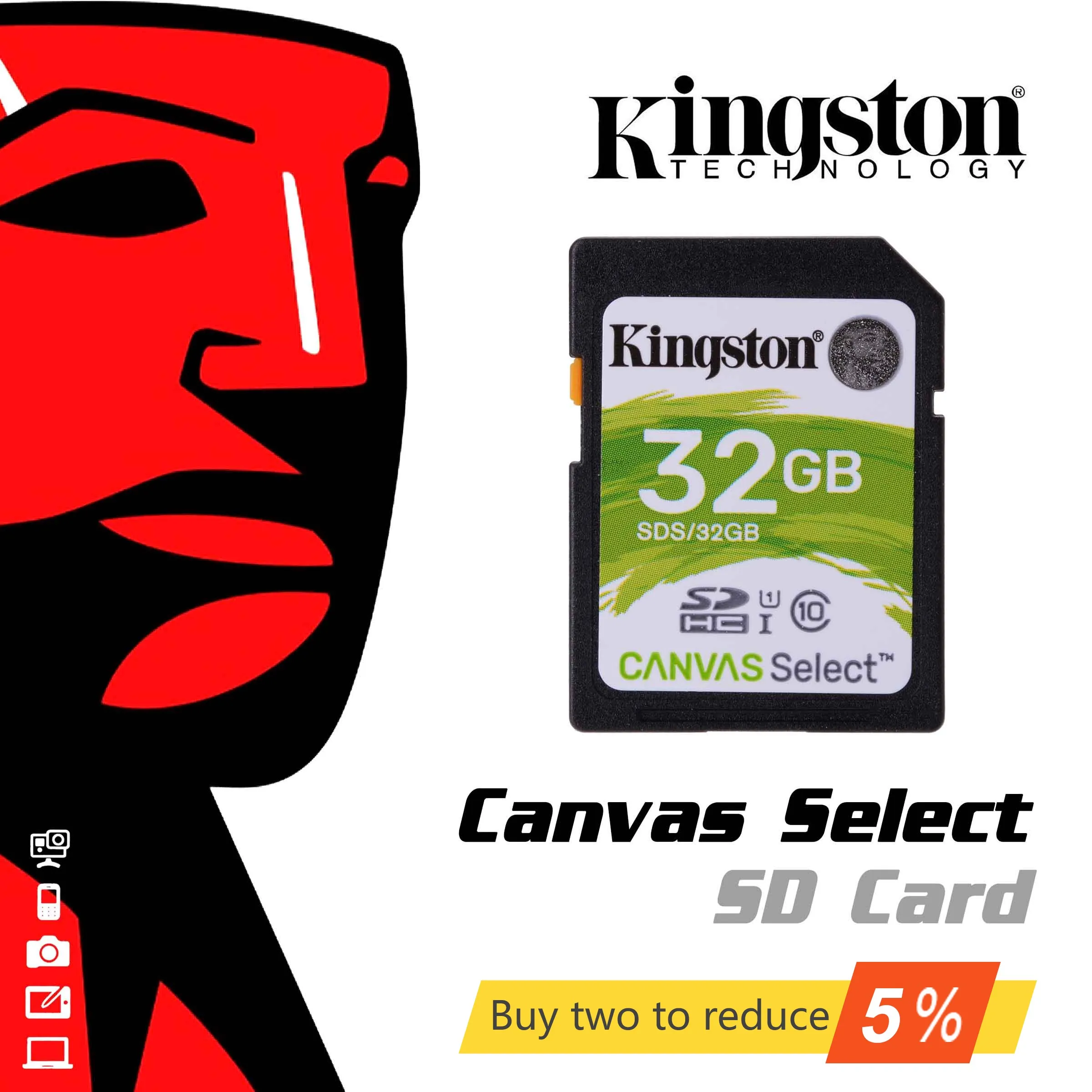 Kingston Карта памяти класс 10 16 ГБ 32 64 Гб 128 ГБ|sd card|sd card classclass sd |