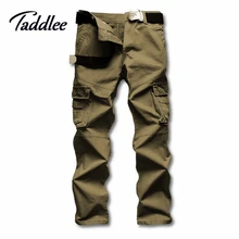 Taddlee marke mann mehrfach lange militärische hosen männlichen arbeitsschuhe fracht overalls lose camouflage hose freizeit gerade hosen