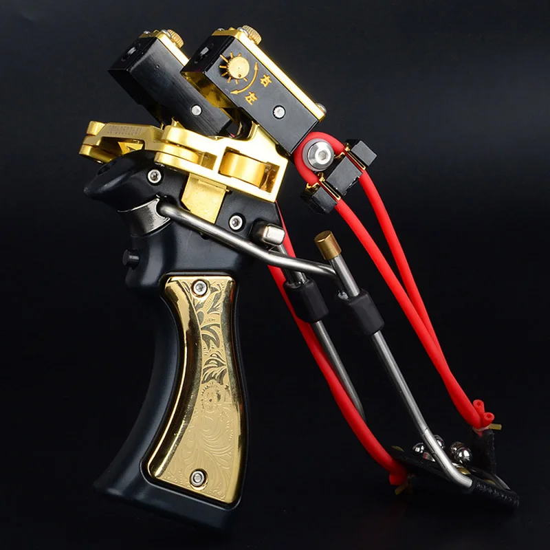 Professional Red Laser Slingshot Powerful Fishing Catapult Bow Stainless Steel  Slingshot Outdoor Hunting Tool Accessories (3)