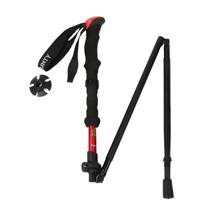 Alpenstocks Trekking Polo Hike Walking Stick Nordic Walk Cane Aluminum Ski Camp Telescopic Baton Outdoor Camping Equipment #3J#F (3)