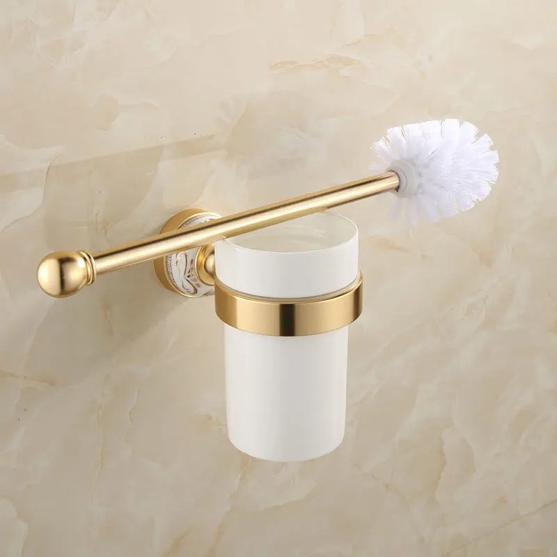 European Style Aluminum Toilet Bowl Brush Holders Bathroom Accessories