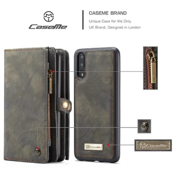 

CaseMe Luxury PU Leather Flip Holder Phone Bag Cover for Huawei P20 P30 Pro Lite Luxury Holder Phone Cases for Huawei Mate 20Pro