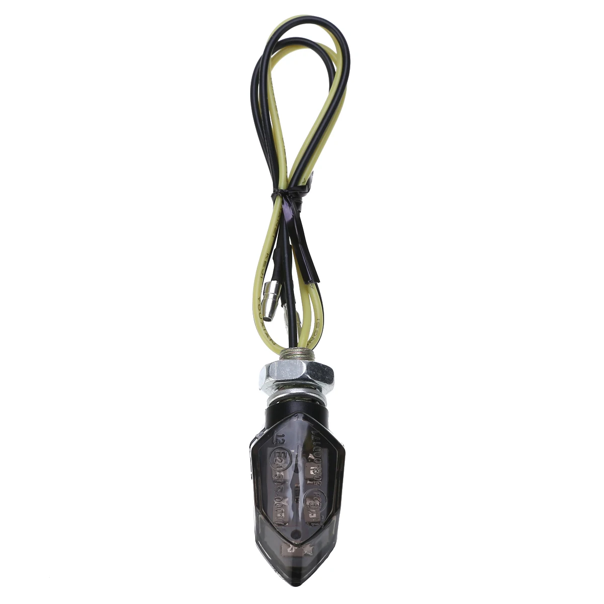For Suzuki For Kawasaki 4PCS Mini Motorcycle Smoke Lens Turn Signal Light 5LED 12V Amber Blinker Indicator Lamp Two Wire Mayitr