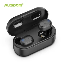 AUSDOM TW01 спортивные мини TWS Bluetooth наушники беспроводные наушники Беспроводная гарнитура Bluetooth наушники с двойным микрофоном стерео
