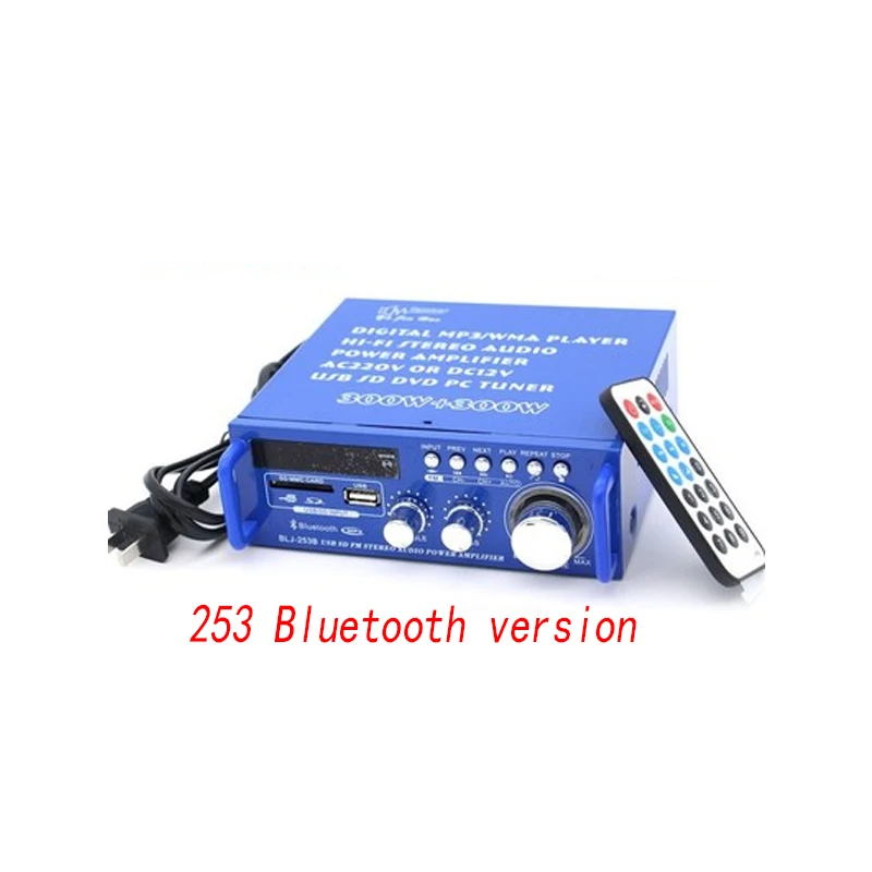 KYYSLB 30 Вт* 2 40 Вт* 2 AV-263/AV253 DC12V AC 220 В стерео Bluetooth усилитель караоке мини домашний аудио автомобильный усилитель USB SD FM