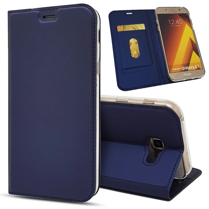 

on For Samsung A7 2017 case cover Luxury Flip Leather Wallet Case on For Samsung Galaxy A7 2017 A720F A720 cover Phone bag coque