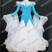 Высококачественные танцы Вальс Танго платье конкурентные Бальные танцы платье, хрустальные камни chacha, сальса танцевальный зал платье B-0518