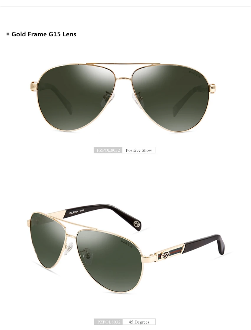 Мужские классические холодные солнечные очки PARZIN, высококачественные металлические Авиатор солнцезащитные очки, поляризованные очки для мужчин летом, водители для 8032