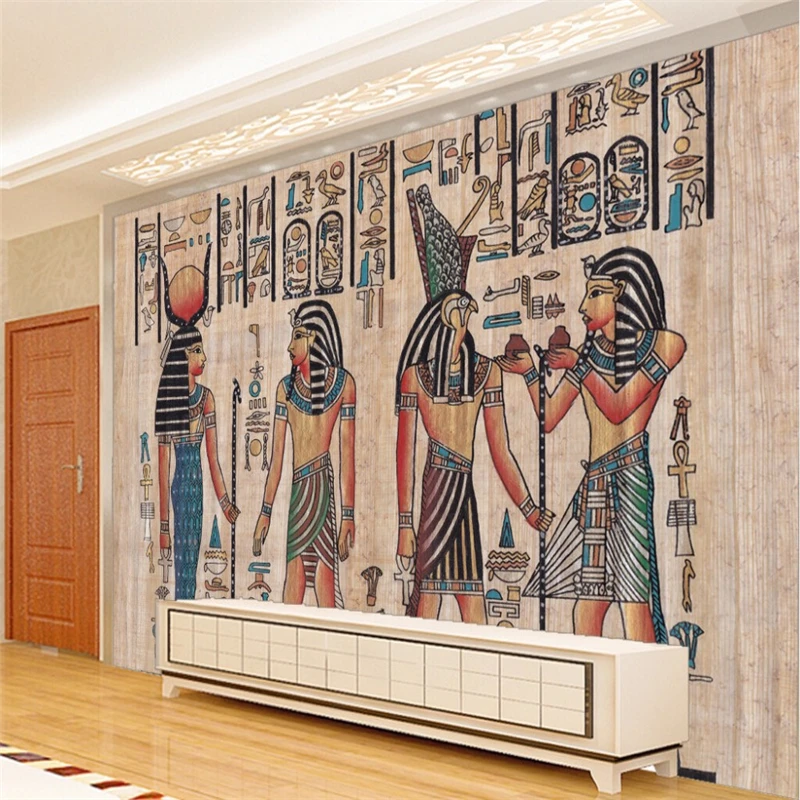 

beibehang murals-3d wall paper home decor Photo background 3D wallpaper Ancient Egyptian Mayan elders hotel large wall art mural