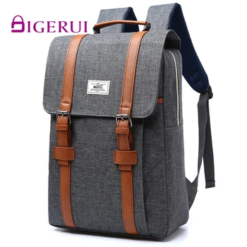

DIGERUI Women Canvas Backpack Casual Rucksacks Female 15 inch laptop Backpacks College Student School Backpack Women Mochila