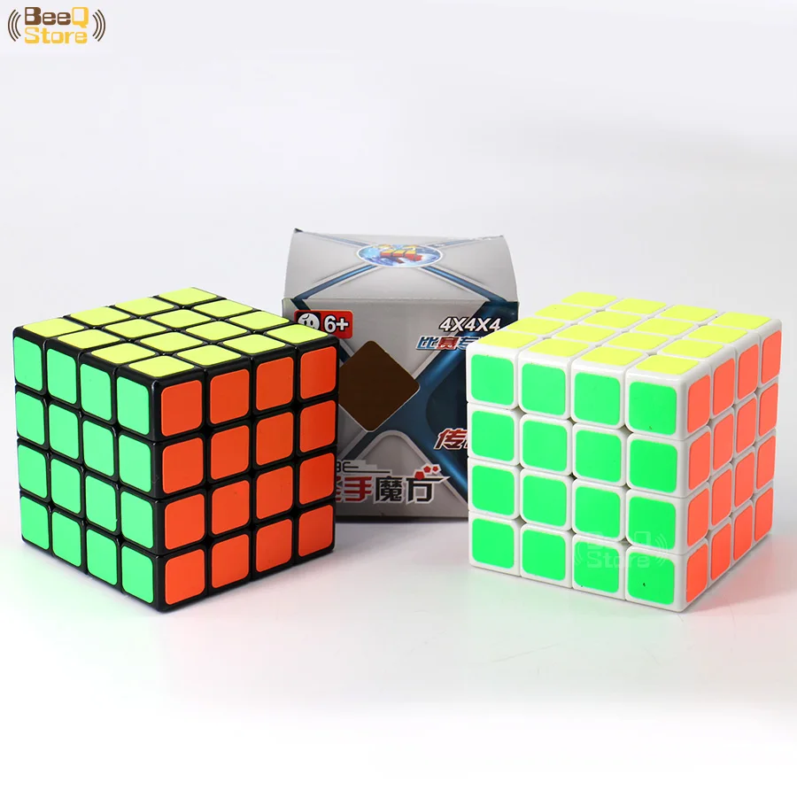 Shengshou выступ 4x4 Magic Cube 4x4x4 4 слоя 62 мм головоломки Профессиональный Скорость Cube черный Стикеры Развивающие игрушки для детей