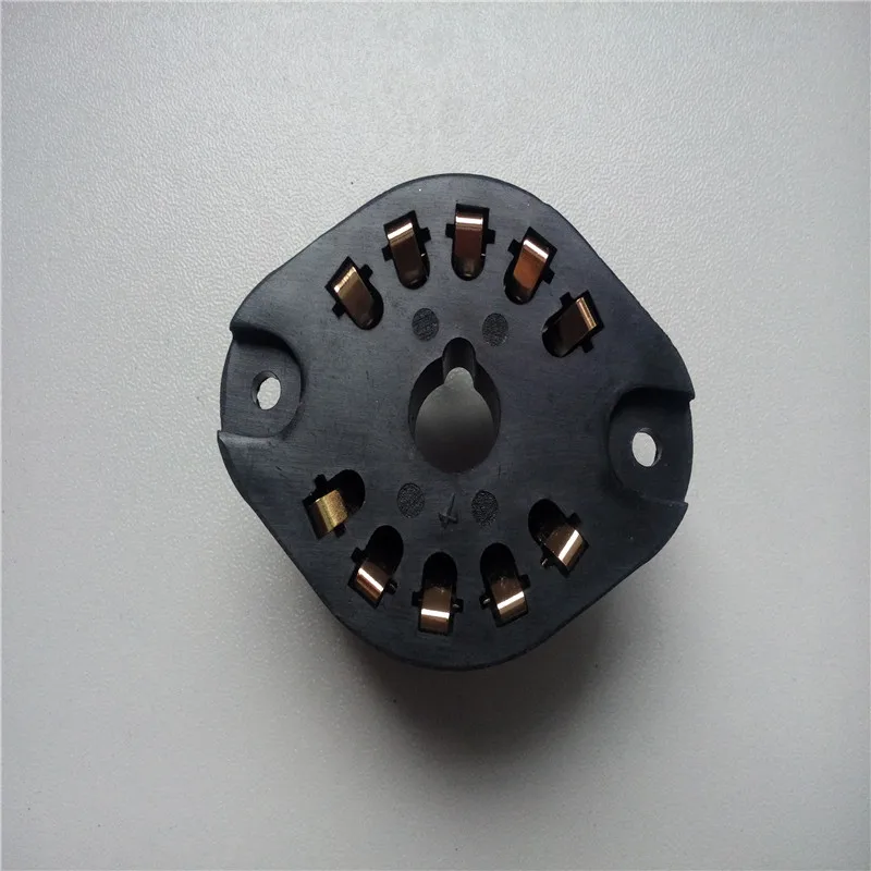 4pcs bakelite tube socket TUS Y10 G seat tube socket golden foot PCB