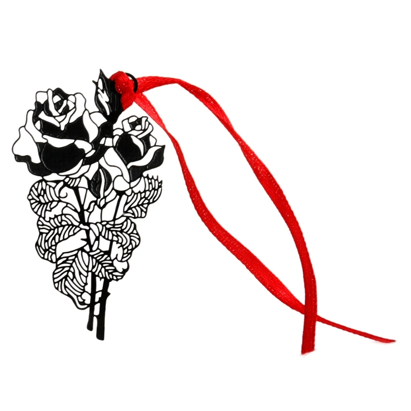 

1 Pc High Quality Elegant Bookmarks Retro Rose Metal Book Mark Note Memo Bookmark Label Vintage Creative Gift New