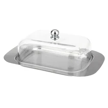 Из нержавеющей стали для масла блюдо Ящик Контейнер для сыра держатель для хранения с крышкой UYT магазин