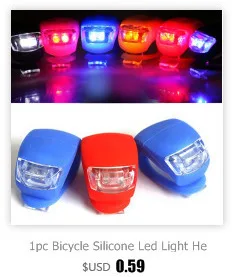 1pc Bicycle Silicone Led Light Head Front Rear Wheel LED Flash Safety Light Lamp 9 Colors With Battery flashlight for bicycle