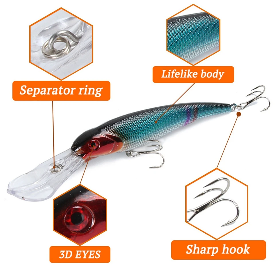 1 шт. 16,5 см 26 г Гольян наживка воблер жесткая приманка 3D глаза кренкбейты ABS Рыба для бас рыболовные снасти для ловли щуки