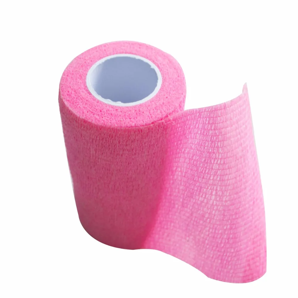 48 Rolls Self Adhesive Bind Bandage Hand Leg Wound Gauze Dress Pink 7