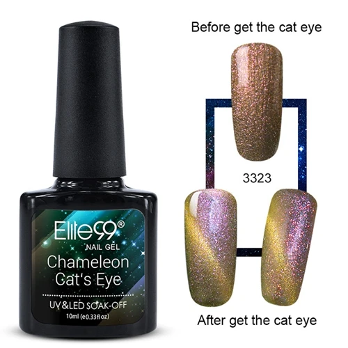Elite99 глаз хамелеона кота гель для ногтей 3D магнитный гель лак для ногтей 24 цвета блеск гель лак замочить от УФ Гель-лак - Цвет: 3323